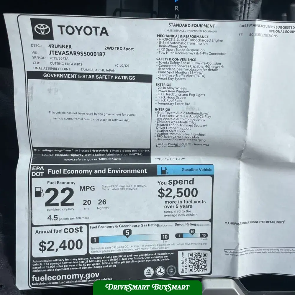 2025 Toyota 4Runner TRD Sport