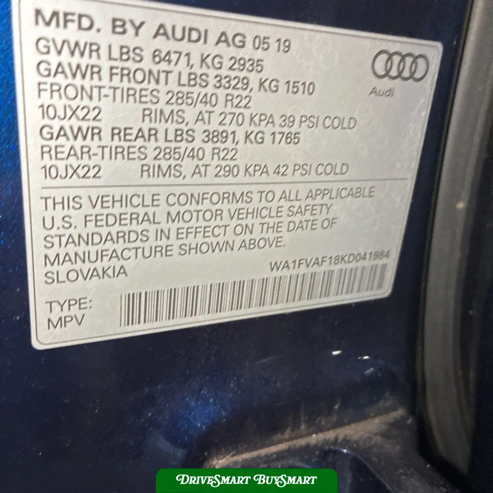 2019 Audi Q8 Prestige