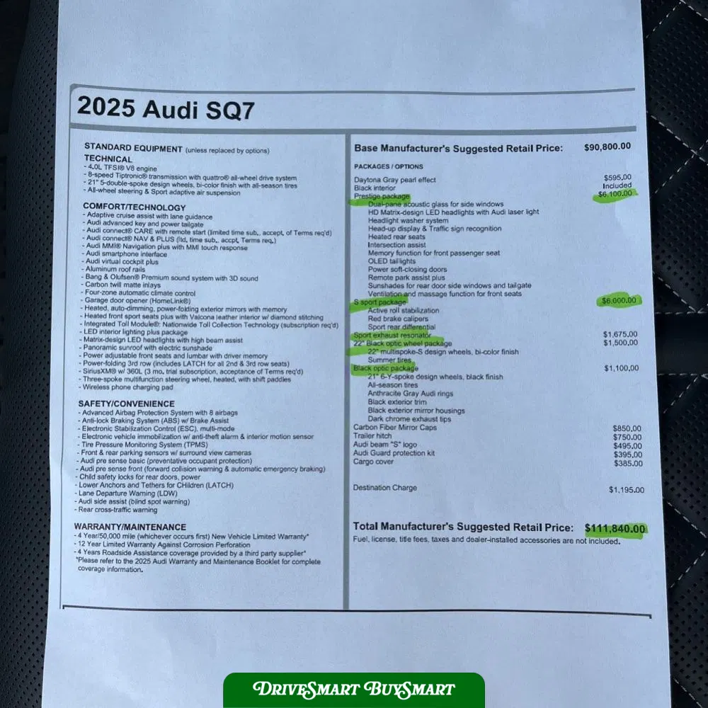 2025 Audi SQ7 Prestige