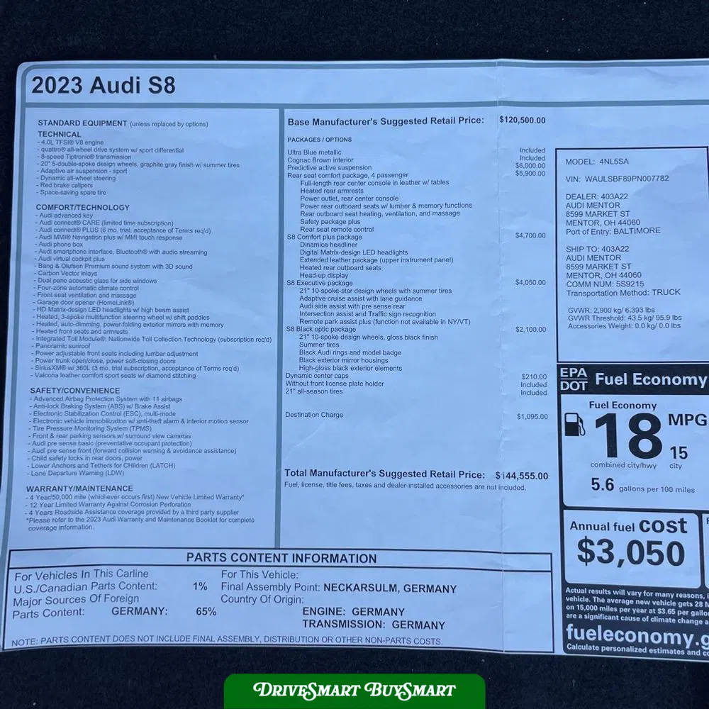 2023 Audi S8